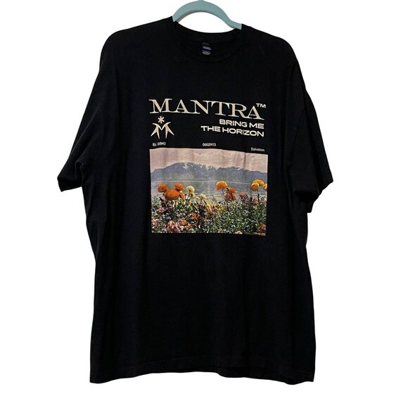 Tultex Tops - Bring Me The Horizon Mantra Graphic Tee XXL Black 100% Ringspun Cotton Tultex